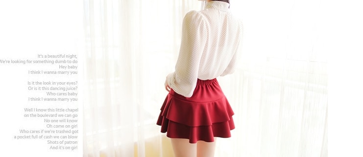 Tutu Skirt SK143 Burgundy Red