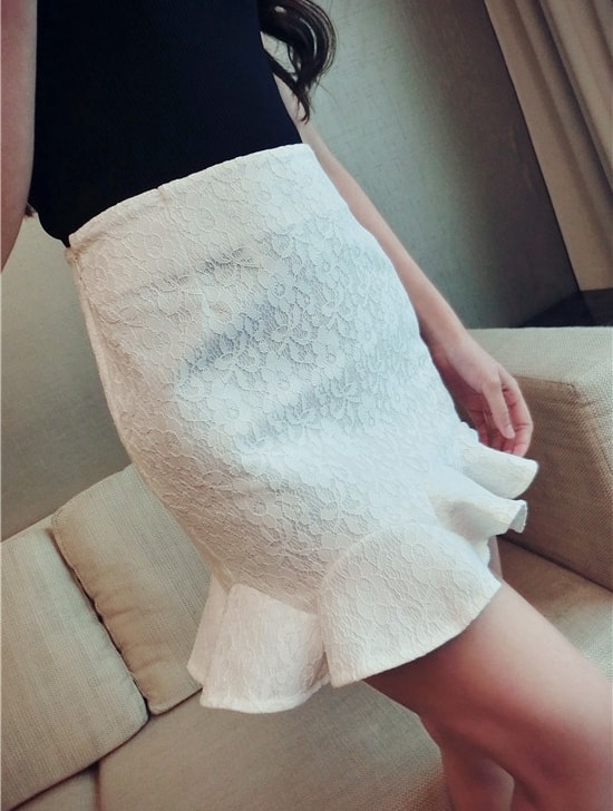 Lace Skirt SK153 White