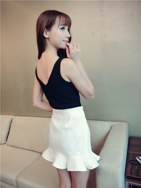 Lace Skirt SK153 White