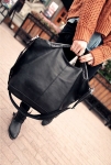 Big Shoulder Bag BG485 Black