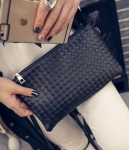 Crocodile Skin Shoulder Bag BG670 Black