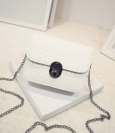 Cross Pattern Shoulder Bag BG772 White