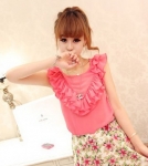 Chiffon Blouse BL2579 Pink