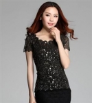 Mesh Blouse BL2669 Black