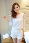 Organza Blouse BL2674 White