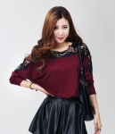 Crochet Blouse BL2781 Red Wine