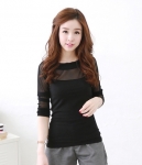 Mesh Blouse BL2831 Black