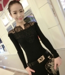 Crochet Blouse BL2846 Black