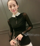 Mesh Blouse BL2857 Black