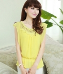 Chiffon Blouse BL2881 Yellow