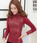 Korea Lace Blouse BL2940 Red