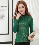 Korea Lace Blouse BL2941 Green