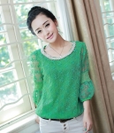 Lace Blouse BL2976 Green