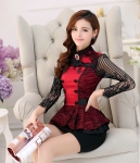 Lace Blouse BL2989 Red