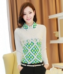 Elegant Lace Blouse BL3006 Green