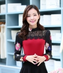 Lace Blouse BL3016 Red