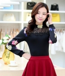 Lace Blouse BL3017 Black