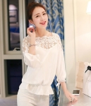 Lace Blouse BL3031 White