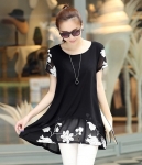 Chiffon Blouse Import BL3054 Black