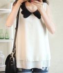 Chiffon Blouse Import BL3058 White