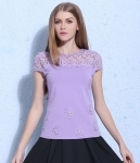 Lace Blouse Import BL3064 Purple