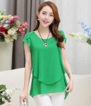 Blouse Chiffon Korea Import BL3070 Green