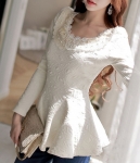 korea Premium Blouse Import BL3077 Ivory