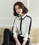 Kemeja Chiffon korea Import BL3120 White