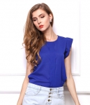 Chiffon Blouse Import BL3131 Blue