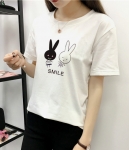 Casual Korean Bunny Lycra T-Shirt BL3154 White