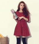 Dress DS3508 Burgundy