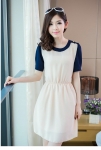 Dress DS3593 Beige