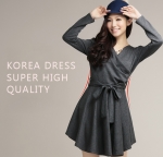 Dress DS3625 Dark Grey