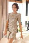 Elegant Dress DS3676 Beige