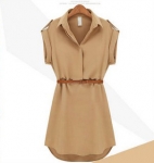 Dress DS3677 Khaki