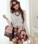 Lace Dress DS3678 Rose Red