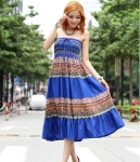 Batik Long Dress DS3700 Blue