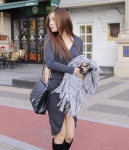 Long Dress DS3738 Dark Grey