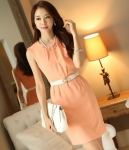 Chiffon Dress DS3764 Orange