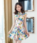 Floral Dress DS3778 White