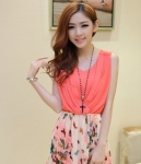 Chiffon Dress DS3787 Pink