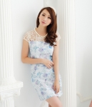 Cheongsam Dress DS3820 Blue