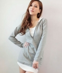 Hoodie Dress DS3827 Gray