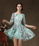 Chiffon Dress DS3845 Green