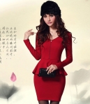 Dress DS3870 Burgundy