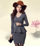 Dress DS3889 Gray