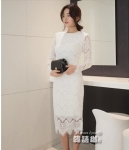 Lace Long Dress DS3910 White