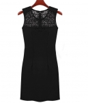 Crochet Dress DS3977 Black