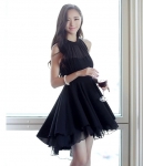 Chiffon Dress Import DS4044 Black