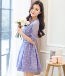 Chiffon Dress DS4092 Blue